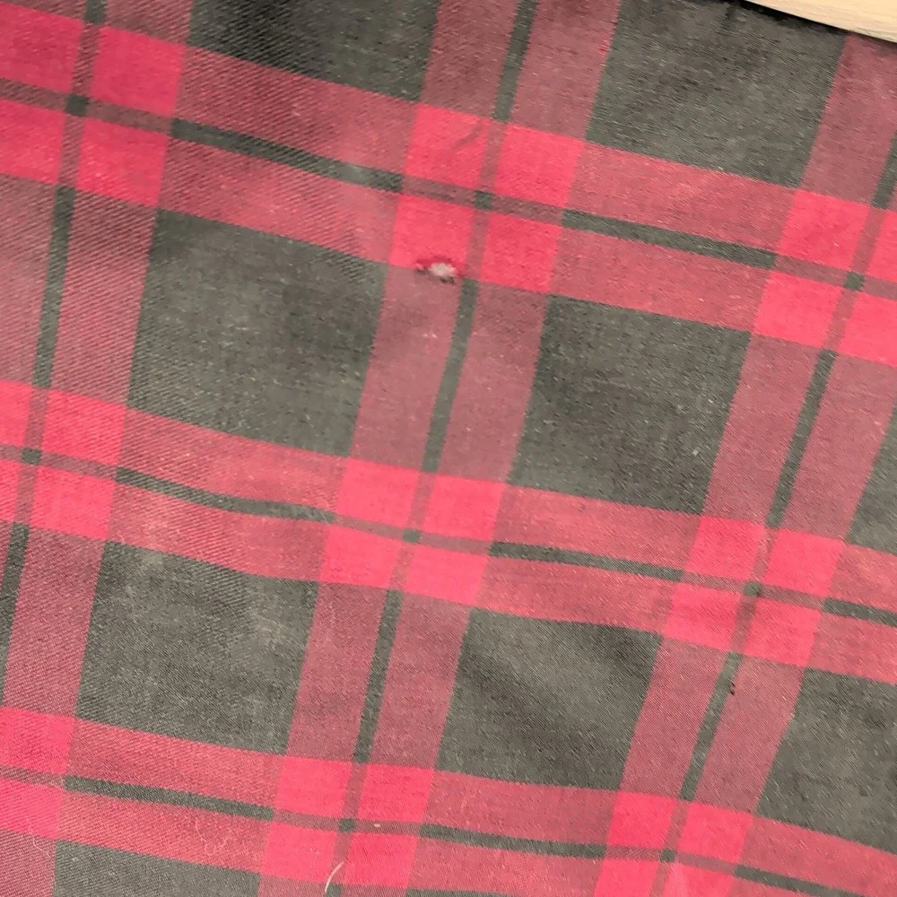 Vintage TWA Airlines Garment Bag Red Black Plaid Suiter Travel Luggage Logo